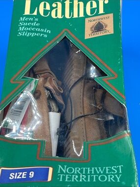 Northwest Territory Brown Suede Men's Moccasin Slippers